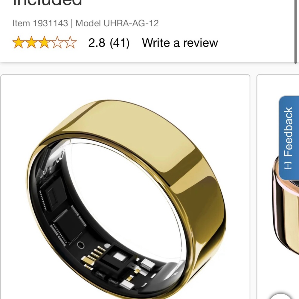 Ultrahuman Smart Ring - Gold Size 8